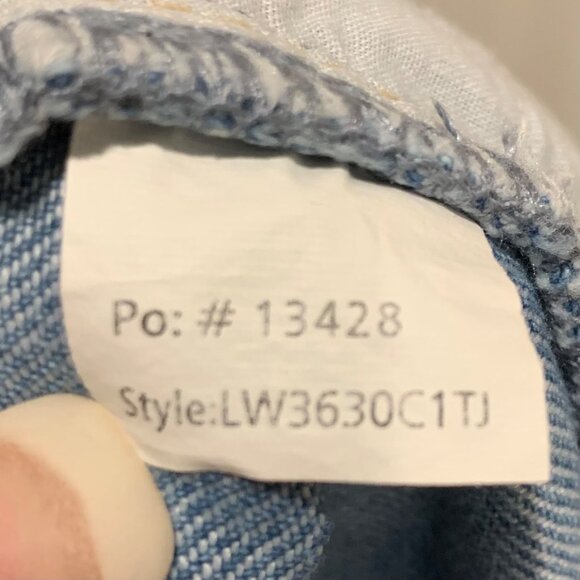 Indigo Rein High Rise High Waist Jean Shorts Cutoffs Distressed Retro Size 7 27 - Picture 9 of 10